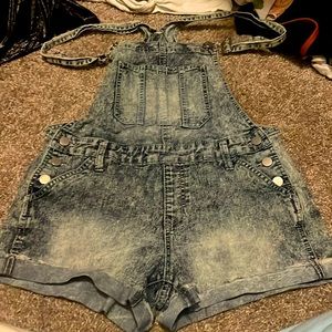 Blue jean overalls